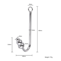 STAINLESS STEEL ANAL HOOK - 3 BALL - 20,30,35mm STAINLESS STEEL ANAL HOOK - 3 BALL - 20,30,35mm